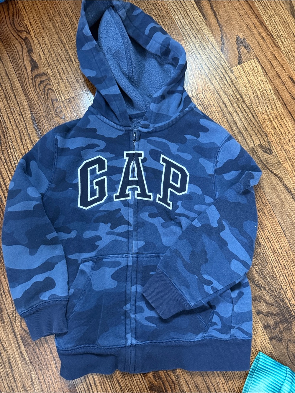GAP Kids Blue Camo Zip Hoodie